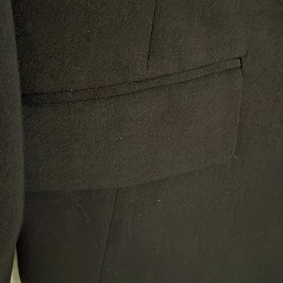 Linda Allard Ellen Tracy Black Button Down Wool Blend Blazer - Picture 4 of 8